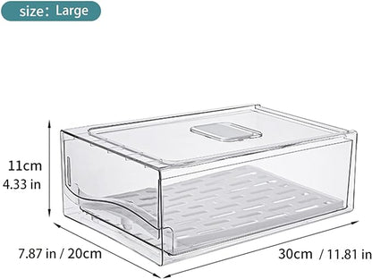 Diskary Fridge Organizer, Stackable Refrigerator Organizer Bins, Reusable Food - Image 2