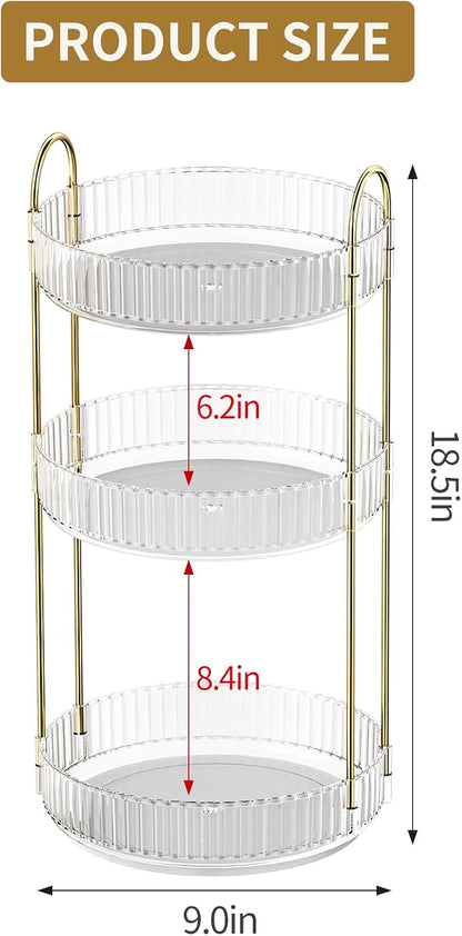 Oifecsie 360° Rotating Makeup Organizer, Large Capacity SkinCare Organizer - Image 5