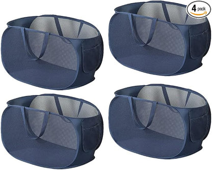 4 Pcs Mesh Popup Laundry Hamper, Opening Laundry Basket, Popup Laundry Basket by LATERONON