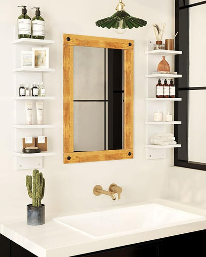 IBUYKE 5 Tier Wall Shelf Unit, Floating Storage Shelf White WBC009W-2 | - Image 2