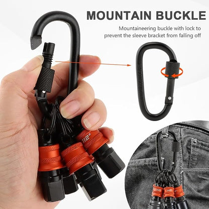 5Pcs Socket Holder Key Chain, 1/2" Drive Socket Organizer Keychain Quick - Image 3