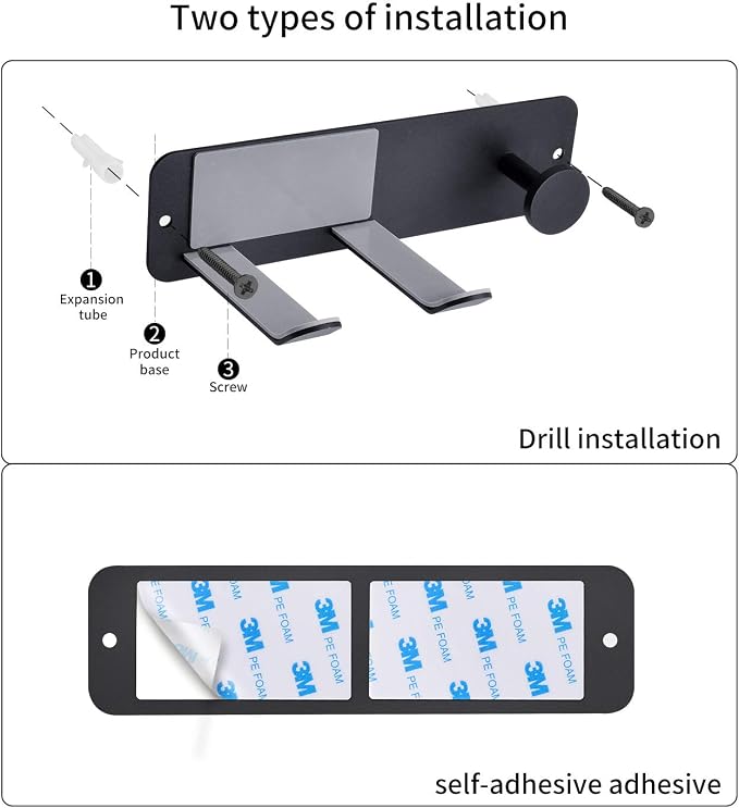 Hair Dryer Holder Wall Mounted, Stainless Steel Self Adhesive Blow Dryer Holder - Image 5