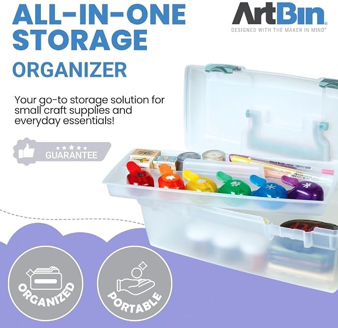ArtBin 6937AG Essentials Lift-Out Tray Box, Portable Art & Craft Organizer - Image 2
