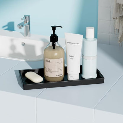 Vanity and Bathroom Tray, 9.8" ABS Countertop Organizer, Waterproof Vanity Tray - Image 3