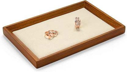 Oirlv Solid Wood Small Jewelry Tray Trade Showcase Countertop Jewelry Display - Image 6