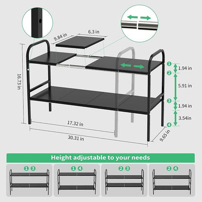 Expandable 2-Tier Under Sink Organizer, 8 Removable Plastic Boards, Tool-Free - Image 3