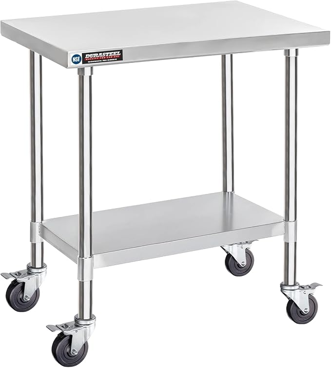 DuraSteel 30x36 NSF Stainless Steel Cart Work Table by DuraSteel