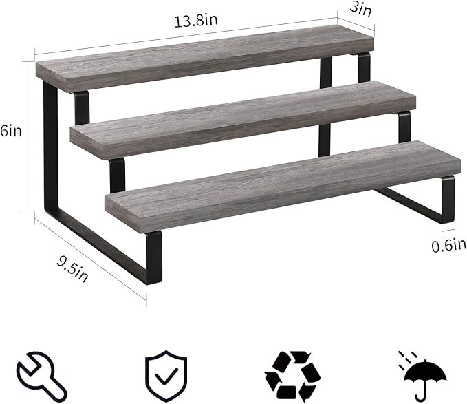 YINMIT Wooden Display Riser Stand, Tiered Perfume and Cologne Organizer Stand - Image 4