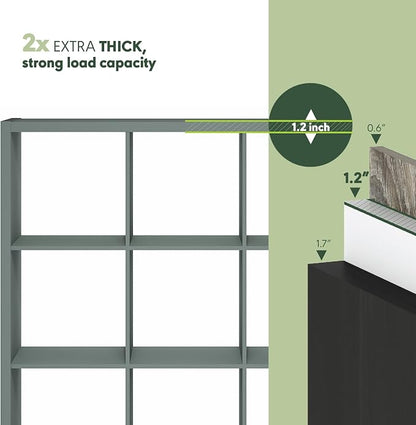 Furinno Cubicle Book Shelf, 12-Cube Bookshelf, Extra Thick Frame Reversible - Image 5