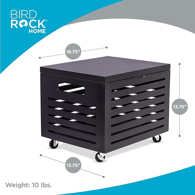 BIRDROCK HOME Bamboo Rolling File Storage Organizer Box - Image 4
