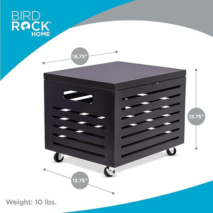 BIRDROCK HOME Bamboo Rolling File Storage Organizer Box - Image 4