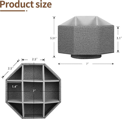 Swivel Remote Control Holder, 9 Rooms Desk Organizer and Decorations - Image 3