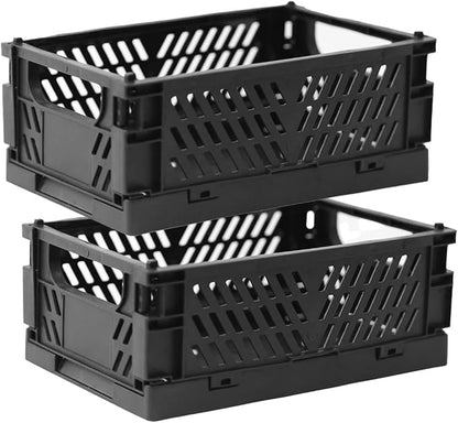Tixill 2-Pack Mini Foldable Plastic Storage Box Mini Plastic Baskets by TixillMiniPlasticBasket