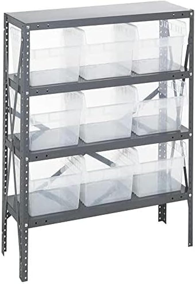 Quantum Storage Systems 1839-SB808CL Solid Heavy Duty 4 Shelves 12 STORE-MAX by QuantumStorageSystems