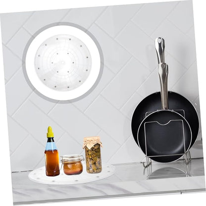 OUNONA 12-Inch Acrylic Rotating Turntable Kitchen Storage Organizer Tray - Image 2