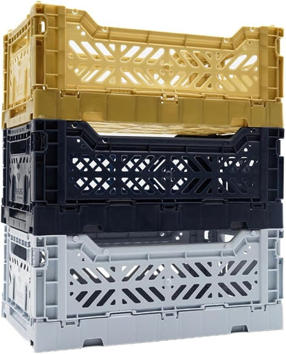 Collapsible Storage Box, Foldable Crate Organizer Bin by LunaCrates