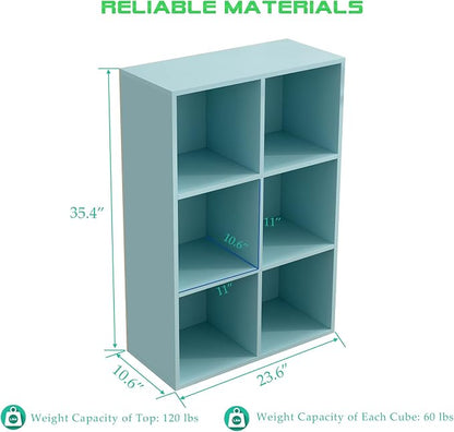 6-Cube Storage Shelf Bookcase - Image 3