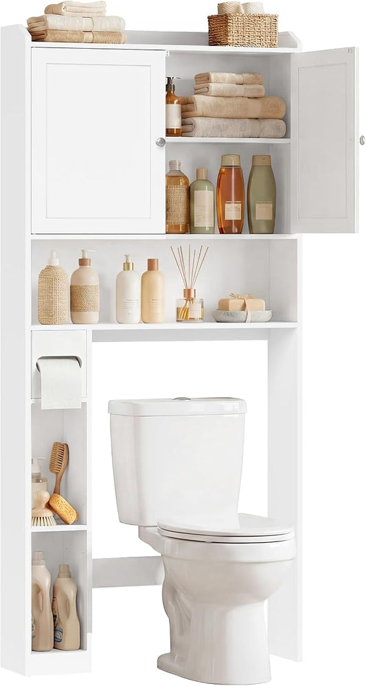 VASAGLE Over the Toilet Storage Cabinet, Adjustable Shelves, Space-Saving | by Unknown