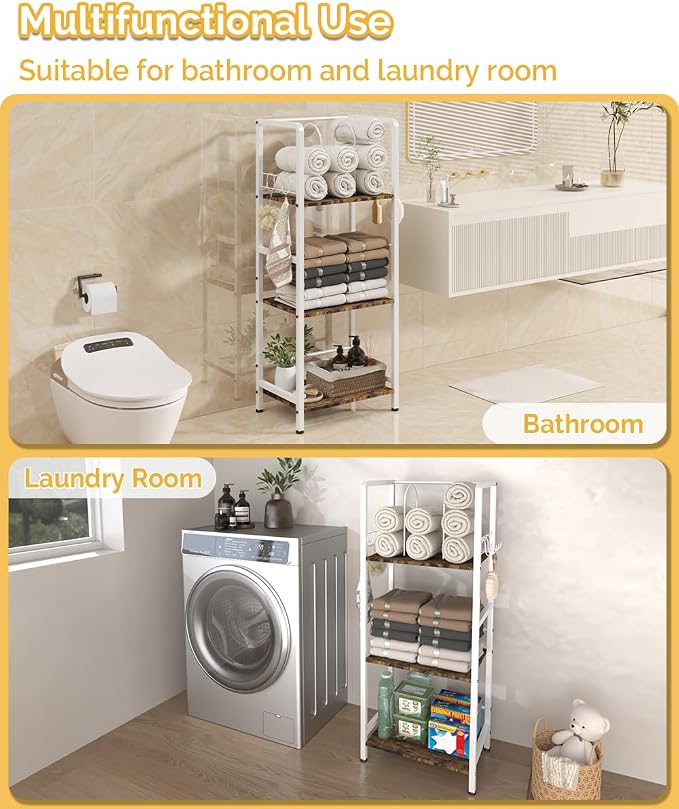 Mondazie Towel Racks for Bathroom Storage Shelves Free Standing, Pool Towel - Image 7