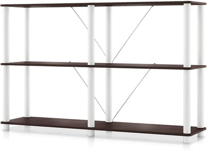 Homes: Inside + Out Apexa Modern 3-Tier Extra Wide Shelving Units, Collectibles by HOMESInsideOut