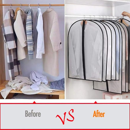 Garment Bags for Hanging Clothes 12 PCS Transparent Waterproof Dustproof - Image 6