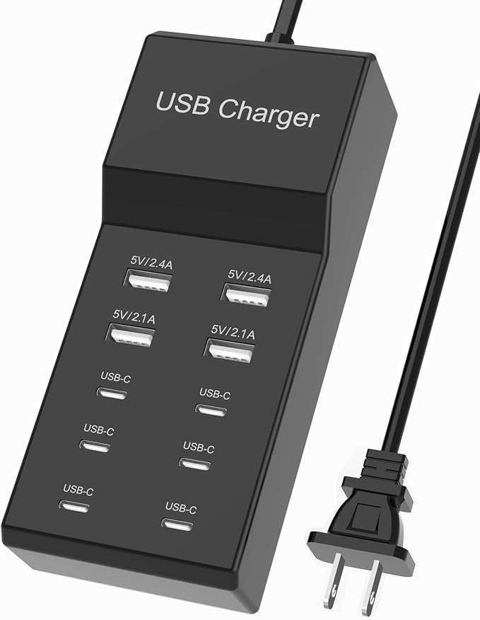 USB C Charger Block 10-Port USB-C Charging Station 6 USBC Ports & 4 USB-A Ports by KingFuture