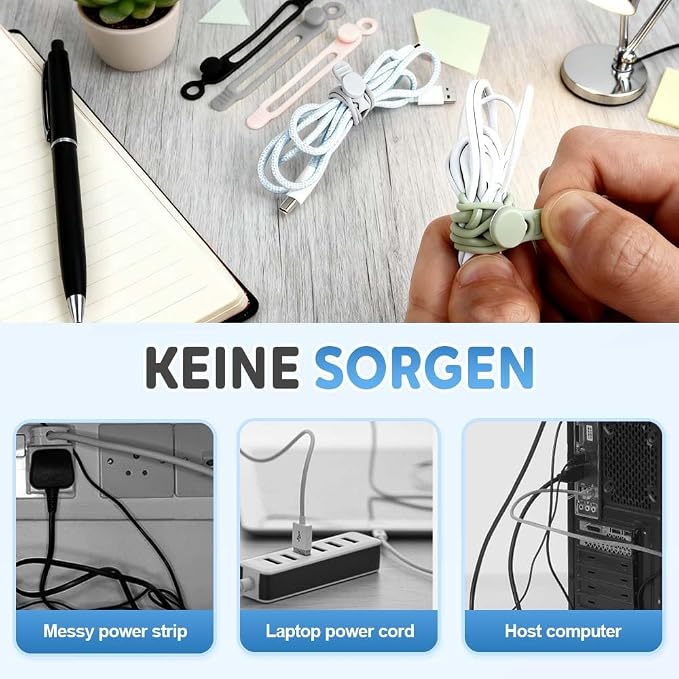 Data Cable Organizer, Reusable Cable Management Organizers - Image 2