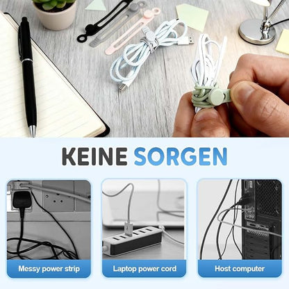 Data Cable Organizer, Reusable Cable Management Organizers - Image 2