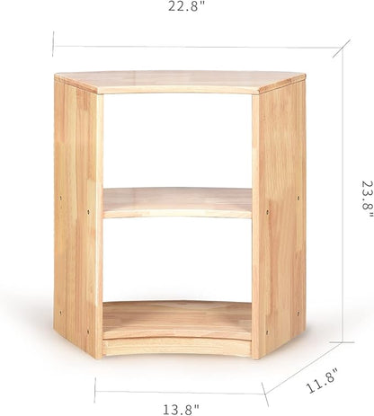 Curved Storage Bookcase Montessori Shelf-Toy, Arts Storage - Image 3