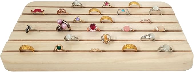 Natural Wood Business Card Holder Wooden Earring Display Stands Jewelry Retail by SCIKHEFT