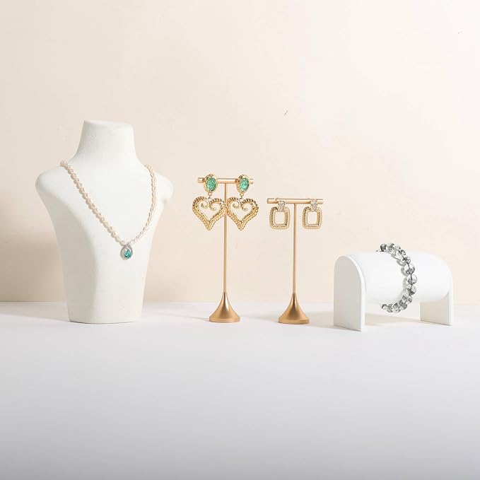 GemeShou Single Gold Earring T bar Stand, Metal earring display holder - Image 5