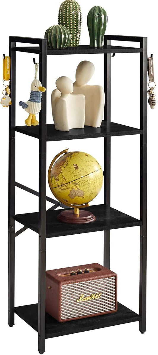 YMYNY Bookcase, 4-Tier Narrow Ladder Bookshelf, Freestanding Shelving Unit by High-qualityhomefurnishing
