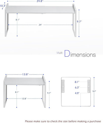Nxconsu Cabinet Shelf Expandable Height Adjustable Shelf Organizer Riser - Image 3