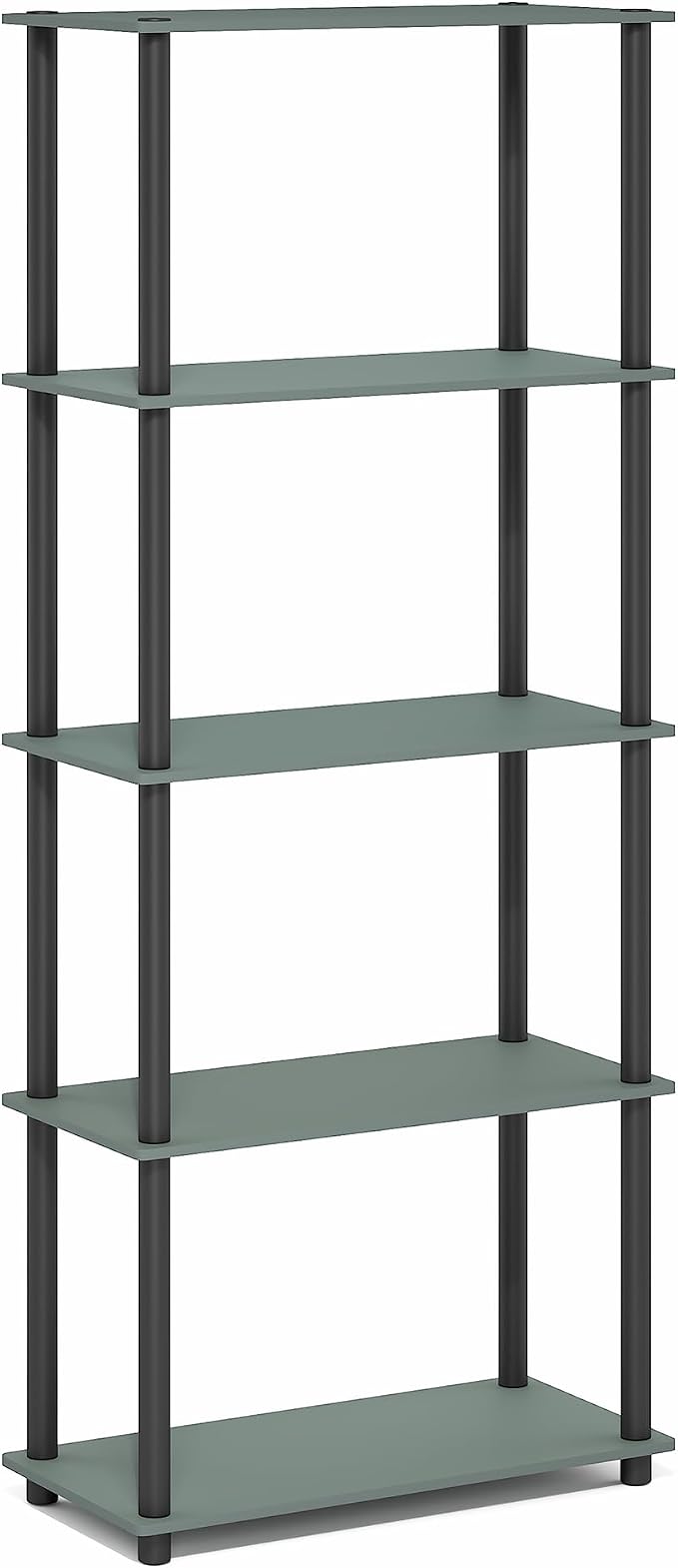Furinno Turn-N-Tube Storage Shelves, 5-Tier Book Shelf, Corner Shelf, Toolless - Image 6