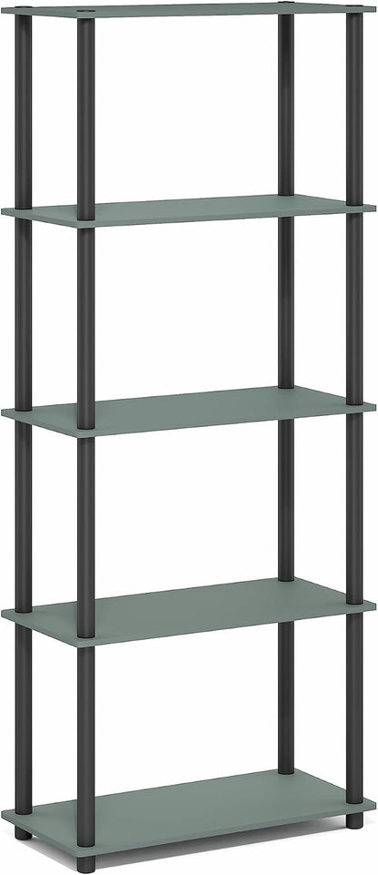 Furinno Turn-N-Tube Storage Shelves, 5-Tier Book Shelf, Corner Shelf, Toolless - Image 6