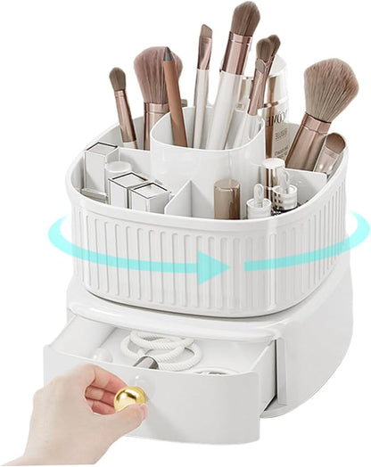Spinning Makeup Organizer, 360° Rotating Makeup Brush Holder - Image 5