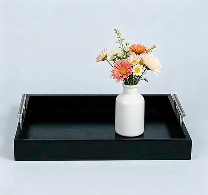 Serving Tray 16.5“X 13“Deluxe Wooden Ottoman Tray - Image 3