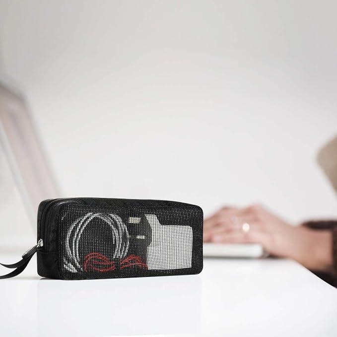 CM Travel Cable Organizer Case Portable Computer Accessories Zipper Mesh Pouch - Image 7