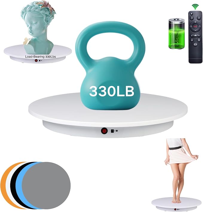 JAYEGT Motorized Rotating Display Stand, 330 Lbs Load ，360 Degree Electric by JAYEGT