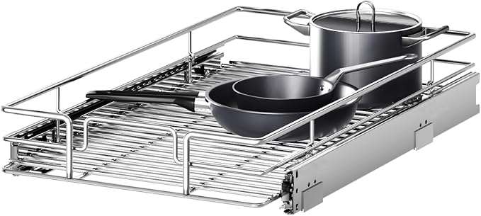 Pull Out Cabinet Organizer 12½" W x 21½" D, Heavy Duty Cabinet Pull Out Shelves by Unknown
