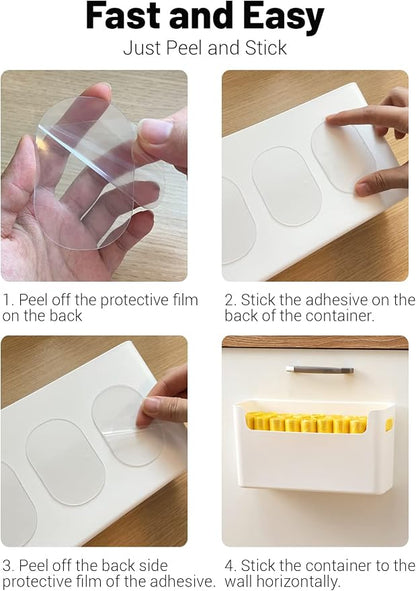 2 Pack Cabinet Door Organizer Adhesive Mount Kitchen Wrap Organizer Container - Image 4