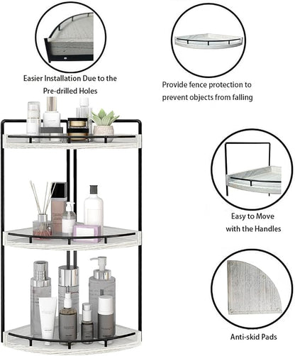 Dorhors Corner Bathroom Organizer Countertop, Vanity Counter Storage Shelf | 3 - Image 4