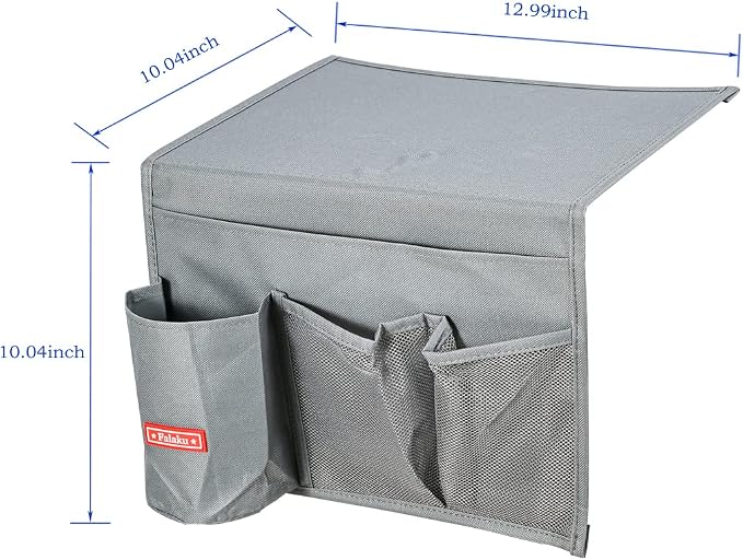 Bedside Caddy, 4 Pockets Bedside Organizer Caddy Under Mattress, Holds Water - Image 3