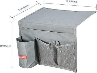 Bedside Caddy, 4 Pockets Bedside Organizer Caddy Under Mattress, Holds Water - Image 3