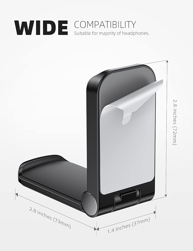 Lamicall Headphone Stand, Sticky Headset Hanger - Image 5