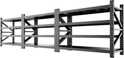 3-Pack Garage Shelving 6000LBS Heavy Duty Storage Shelves, 4 Tier Metal by OrganizingStorageAssistant