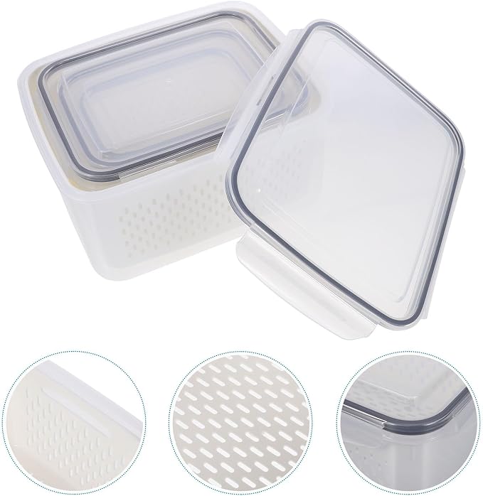 Stackable Refrigerator Organizer Bins Multipurpose Vegetable Fruit Storage - Image 6