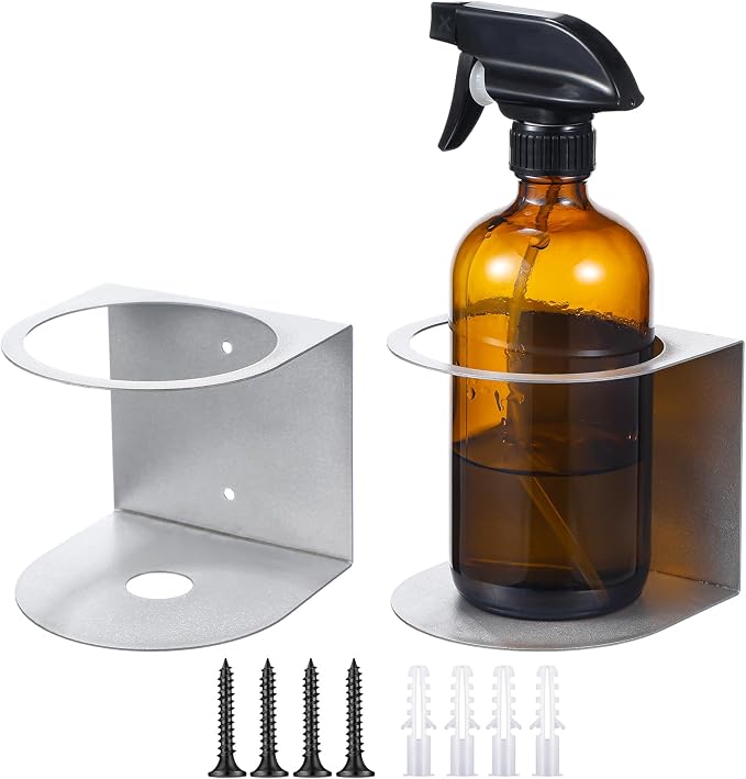 Gerrii 2 Pcs Spray Bottle Holder Wall Mount Bottle Organizer Spray Can Holder by Gerrii