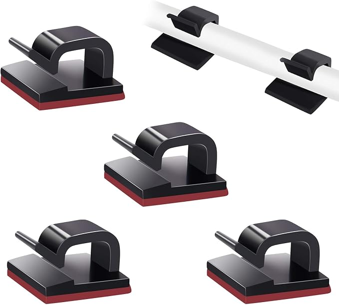 SOULWIT 50 Pcs Self Adhesive Cable Management Clips, Cable Organizers Sticky by SOULWIT