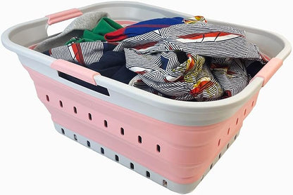 SAMMART 42L Collapsible Plastic Laundry Basket by SAMMART
